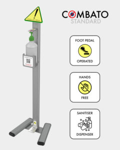 foot pedal operate hand sanitizer dispenser