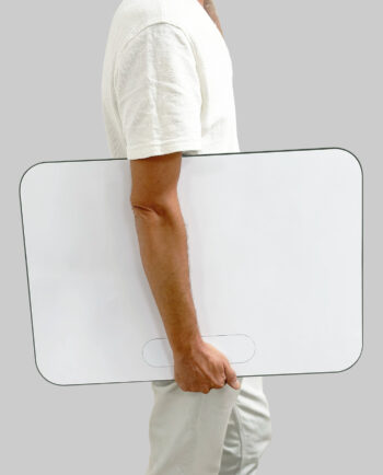Mingle Go - Ultralight multipurpose lapboard cum writing surface - Double sided, sleek, bezel-less durable and long lasting dry erase marker board - Large size (24" x 16") with magnetic title dock - 11mm thick, waterproof core with high pressure laminates